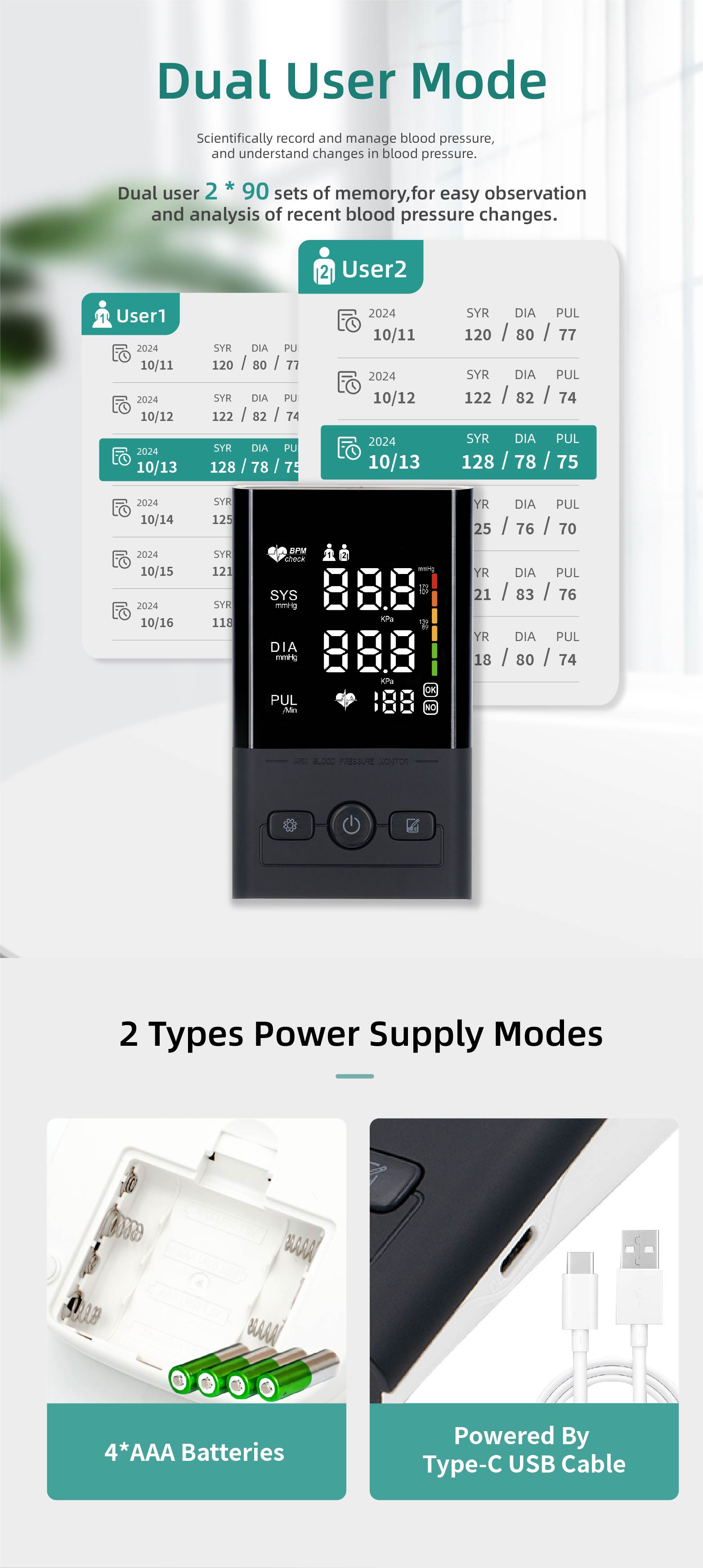 Arm blood pressure monitor Y01(AES-U392)